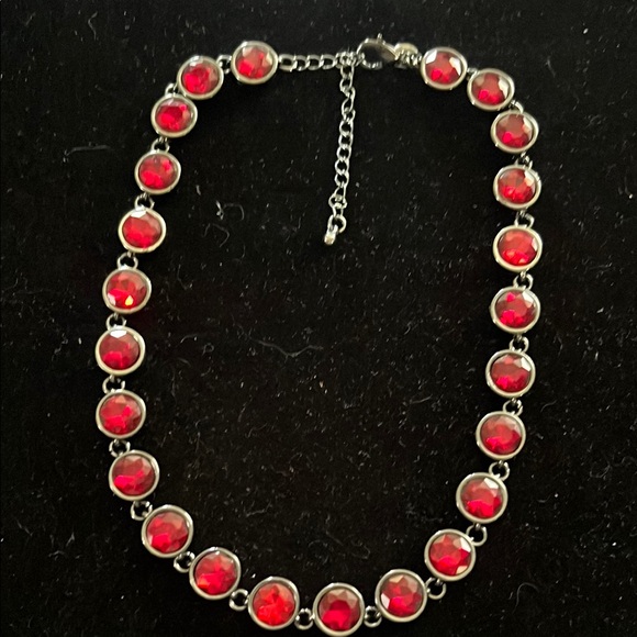 Jewelry - Elegant Red Gemstone Necklace